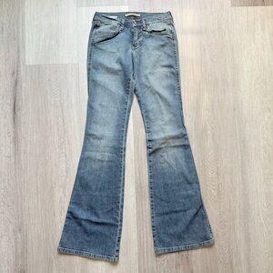 Mavi Y2K Vintage Marie 596 Blue Flare Wide Leg Jeans Low Rise 27 34 inseam